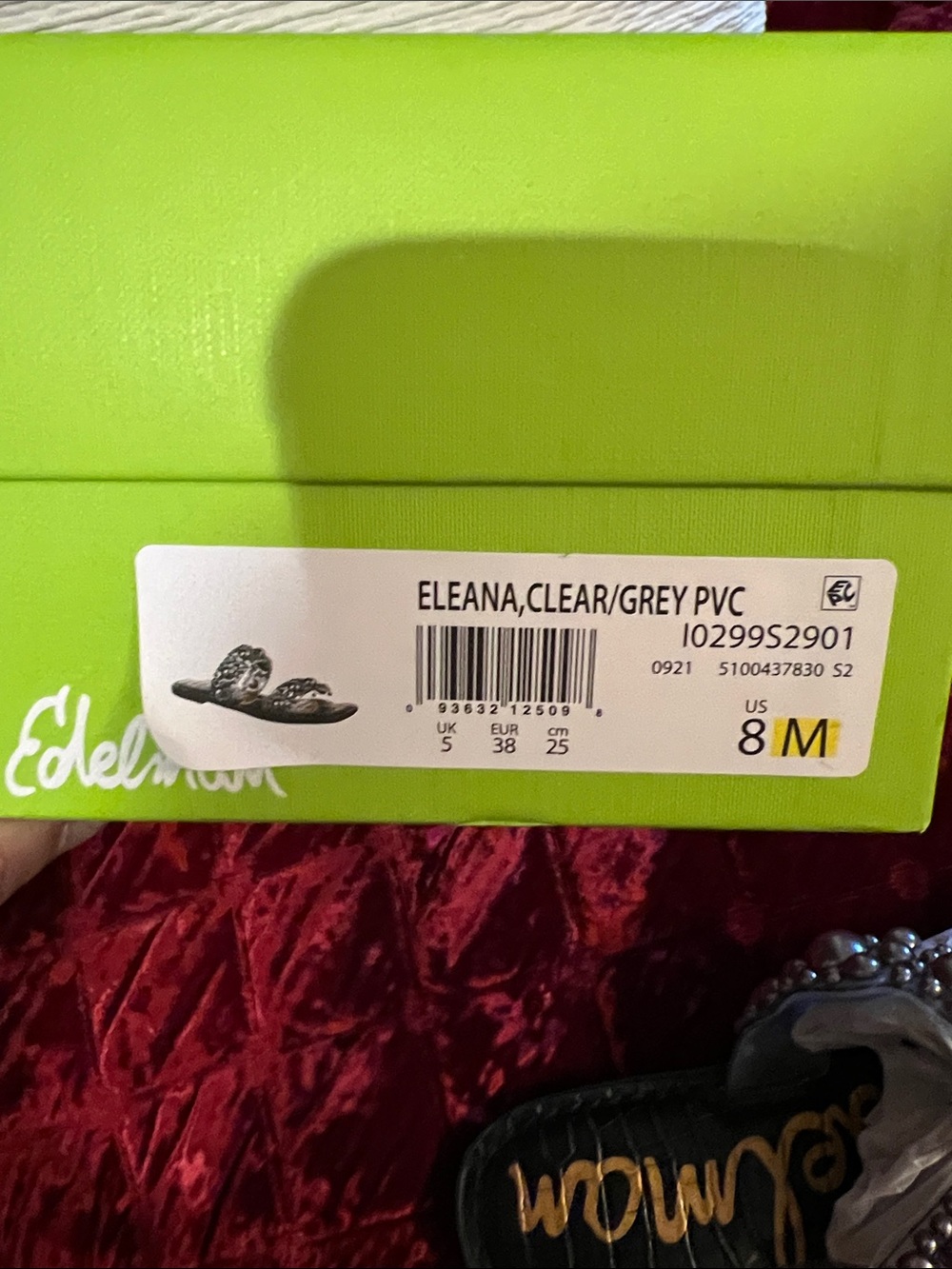 Sam Edelman Eleana Clear Grey PVC Flat Sandal Sz8 NEW - Picture 9 of 10